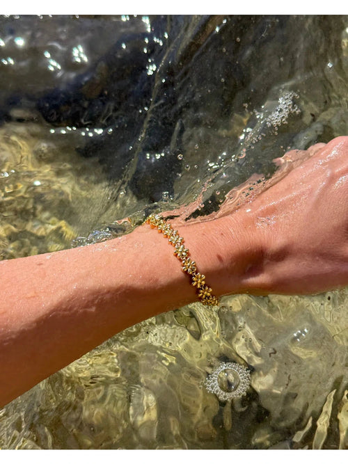 Flower Bracelet - Gold WHO IS SHE