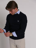 Mads knit genser - dark sapphire