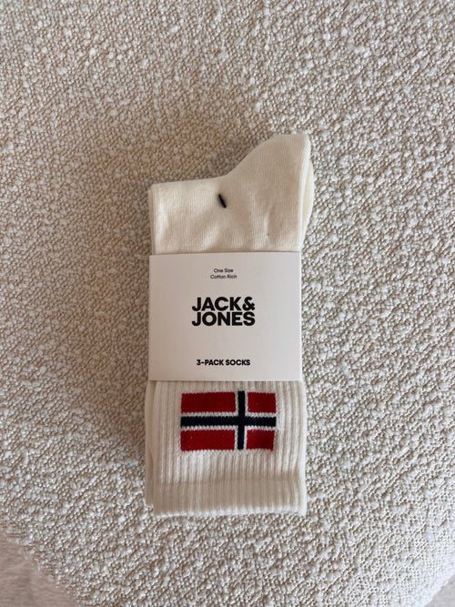 NORWAY TENNIS SOCKS 3 PACK - White Jack&Jones