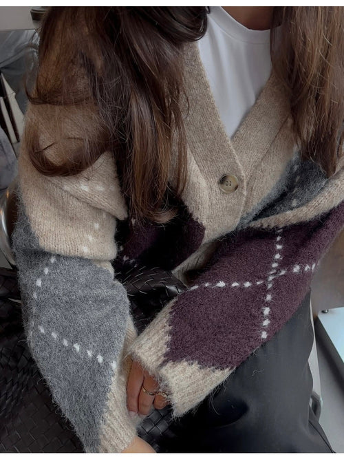 Laiana knit cardigan - sand melange Noella