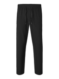 Robert straight bukse - black