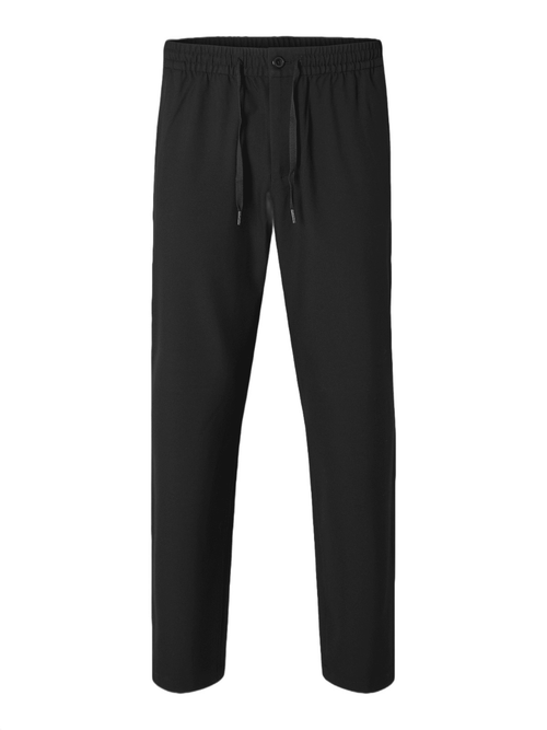 STRAIGHT ROBERT STRING BUKSE - Black Selected Homme