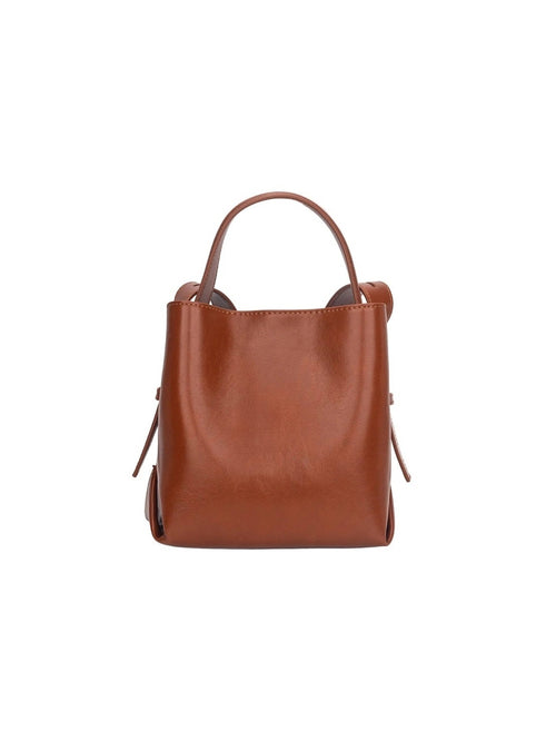 Molly glossy structure veske - brown amber HVISK
