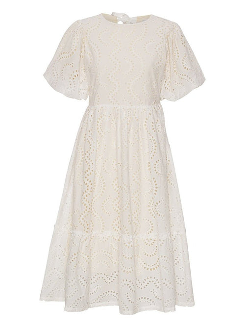 Lola Dress Long - White Helene Studios