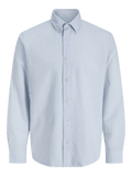 BREEZE LINEN BLEND SKJORTE - Celestial Blue