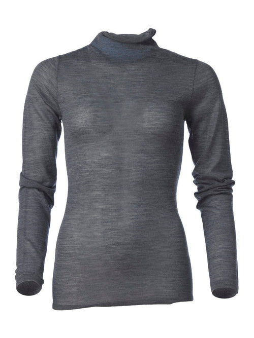 Maggie turtleneck merino genser - grey Helene Studios