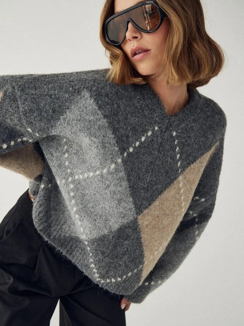 Lai knit genser - grey mix Noella