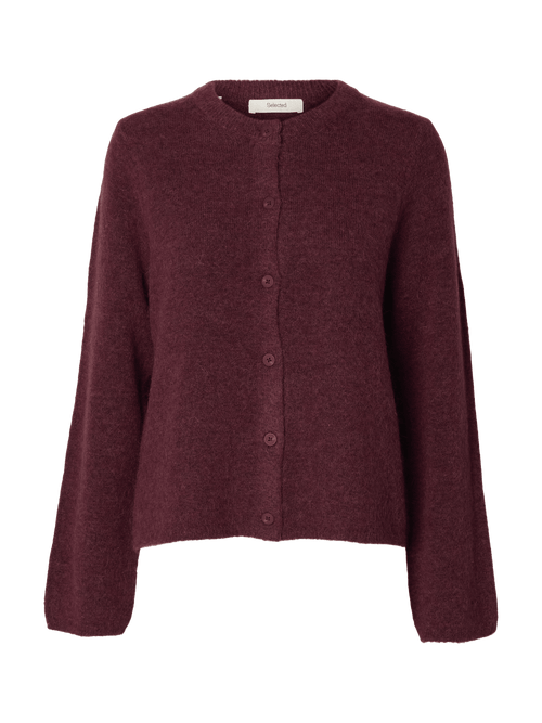 Lulu new knit cardigan - tawny port