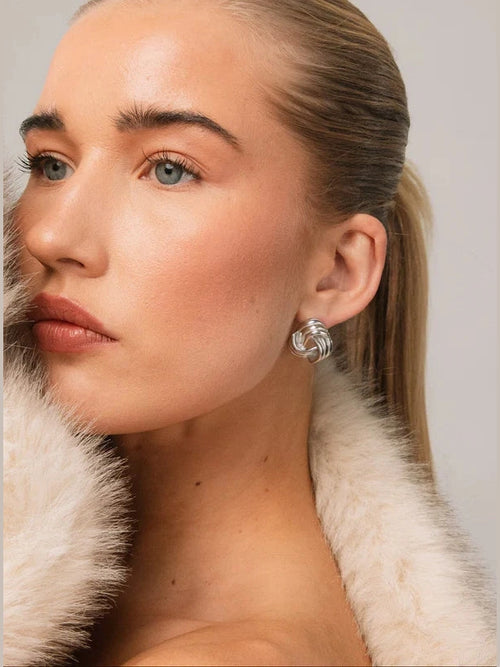 Knot earrings - silver WHO IS SHE