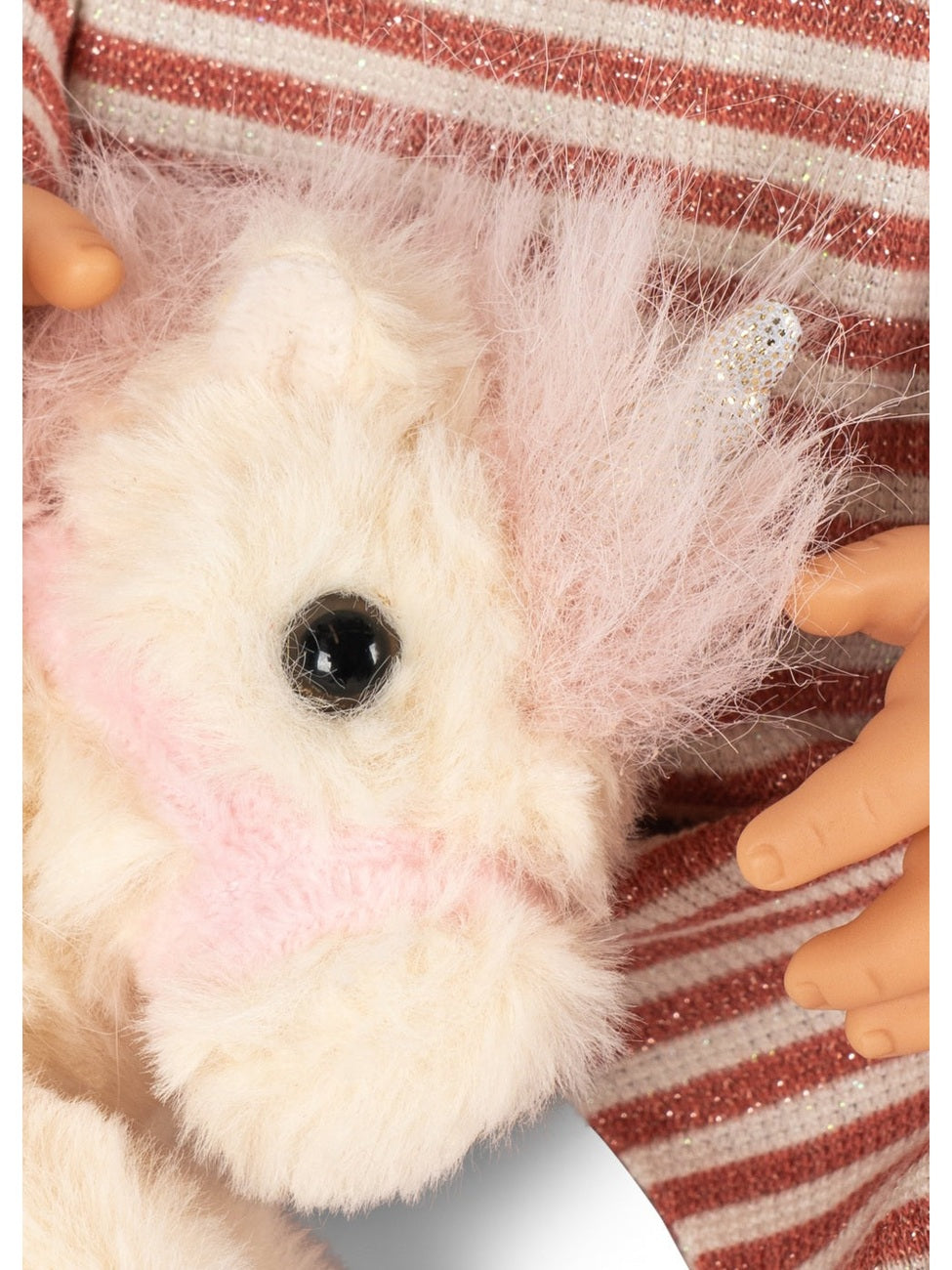 Noemi unicorn doll - rose cream stripe