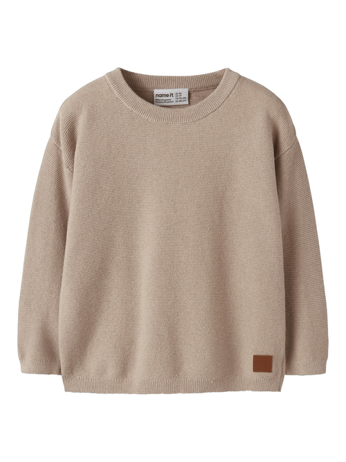 HAYES LOOSE KNIT GENSER - Chateau Gray by NAME IT - Genser. 2026, 2601, Barn, Brando, brando-no, brandokids, Gutt, mottatt30dager, SHLP, Sweater