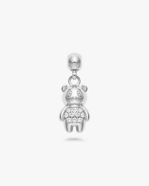 Panda charm - silver