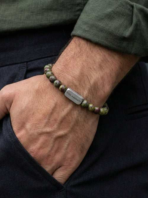 Stones Bracelet Natural Ned - Dragon Blood by Steel & Barnett - Tilbehør. 2026, 2601, Accessories, Brando, brando-no, Herre, mottatt30dager, SHLP