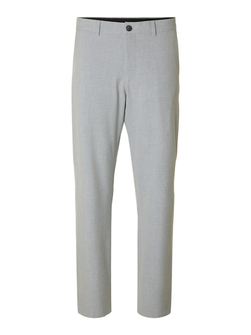 Slim robert flex bukse - light grey melange Selected Homme