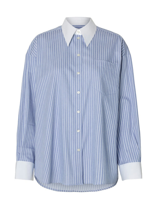 Romie oversize skjorte - dusty blue Selected Femme