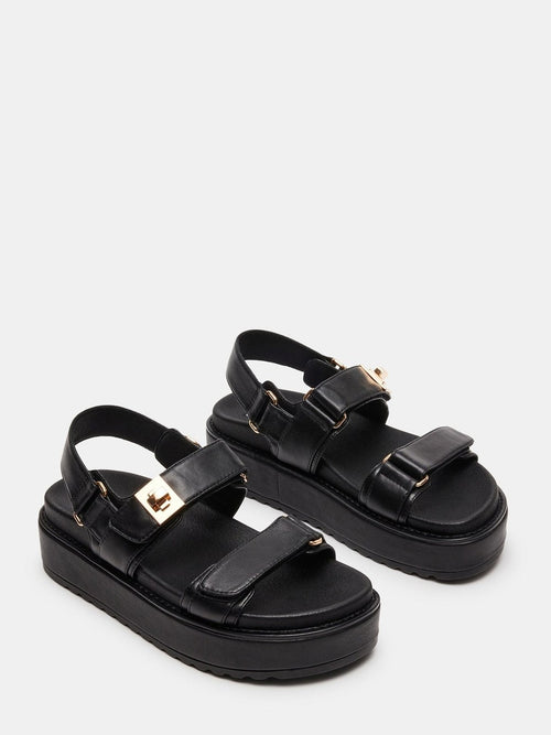 Bigmona sandaler - black leather Steve Madden