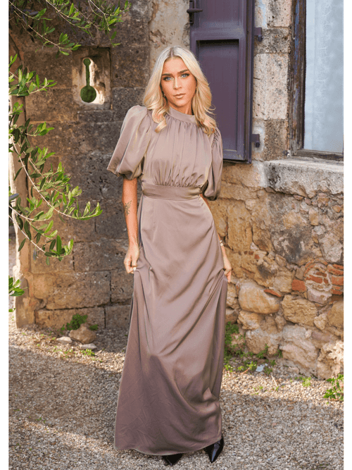 Holly kjole long - taupe