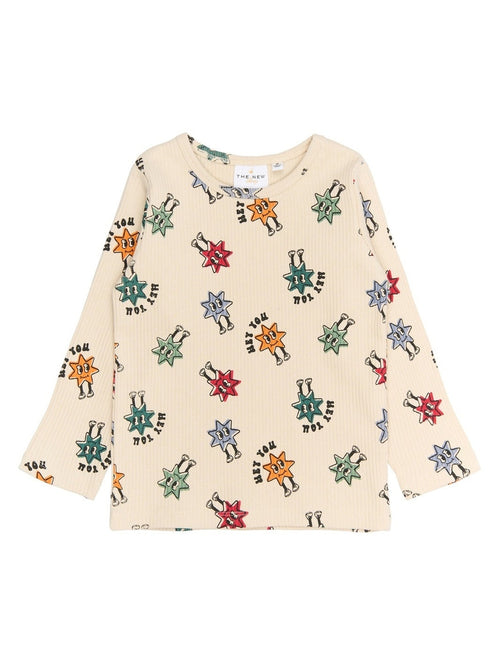 Raul Rib Tee - Gardenia AOP The New Siblings