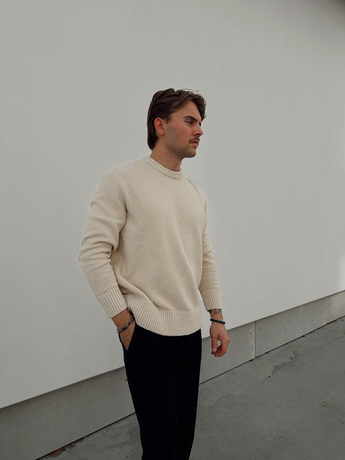 Alex langermet knit crew neck - oatmeal by Selected Homme - Genser. 2026, 2602, ansattrabatt, Brando, brando-no, Herre, mottatt30dager, Nyhet, opprettetsiste2måneder, Publisert, Publisertsiste2måneder, Rabattkode, SHLP, Sweater