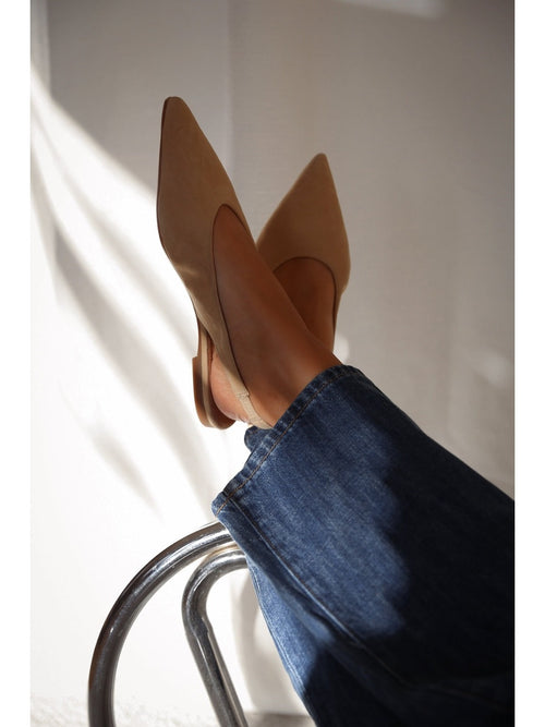 Nita suede sko - beige Pavement