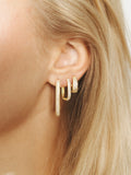 Slim dome hoops - gold