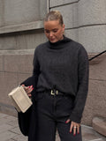 Jade genser - dark grey melange