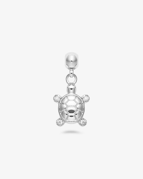 Turtle charm - silver