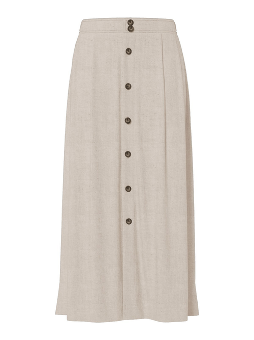 Yasusuma lin skjørt - white pepper by YAS - Skjørt. 2026, 2601, Brando, brando-no, Dame, mottatt30dager, SHLP, Skirts