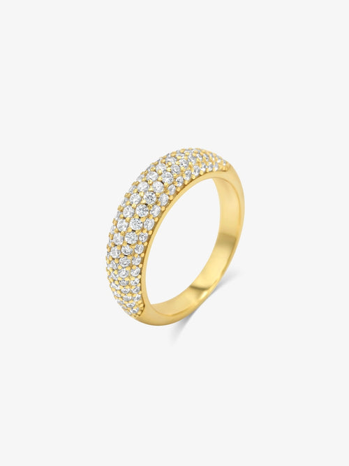 Slim dome ring gold - gold WHO IS SHE