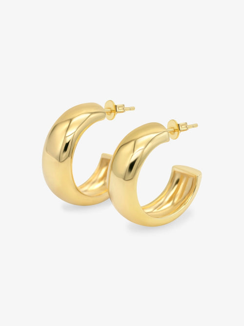 Large dome hoops - gold WHO IS SHE