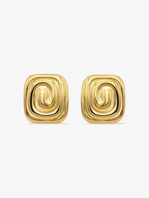 Sculpt earrings - gold WHO IS SHE