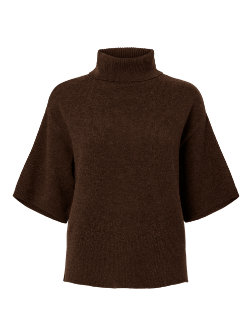EMILA ULL KNIT PULLOVER - Chocolate Brown YAS