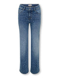JUICY WIDE LEG DNM JEANS - Medium Blue Denim