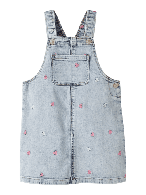 ELINA DENIM KJOLE - Light Blue Bleached Denim NAME IT