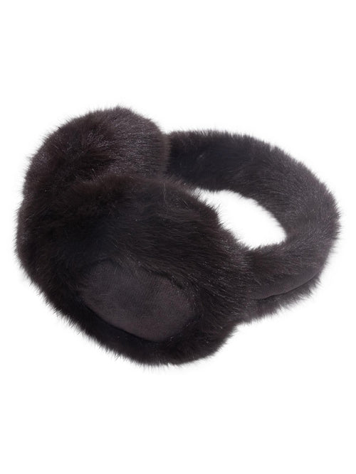 Ørevarmer fake fur m/skinn - brun Intex