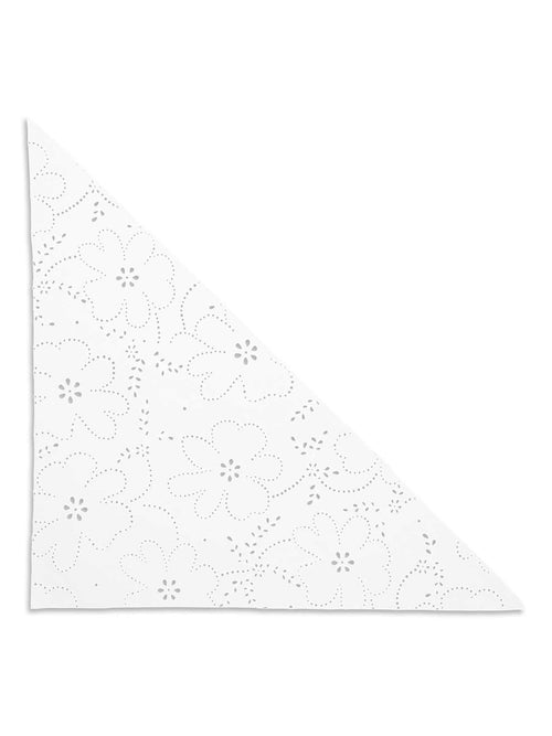 Floral Broderie Bandana Scarf - Soft White Sui Ava