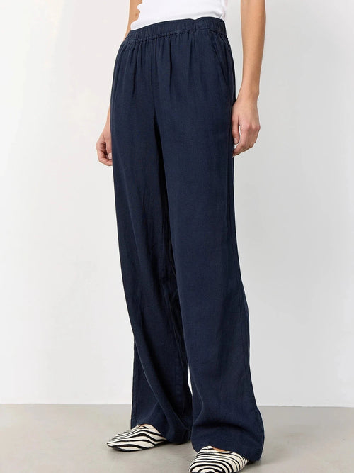 Naja lin bukse - dark navy by Levete Room - Bukser. 2026, 2602, Brando, brando-no, Dame, Pants, SHLP