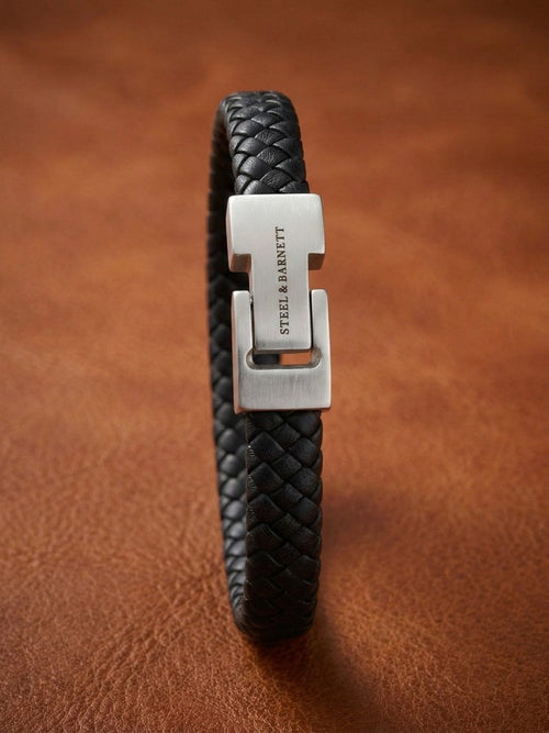 Leather Bracelet Archie - Black by Steel & Barnett - Tilbehør. 2026, 2601, Accessories, Brando, brando-no, Herre, mottatt30dager, Nyhet, SHLP