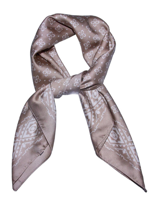 Skjerf m/mønster - beige Intex