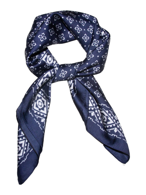 Skjerf m/mønster - navy Intex