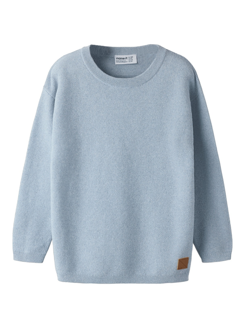 HAYES LOOSE KNIT GENSER - Blue Fog by NAME IT. 2026, 2601, Barn, Brando, brando-no, brandokids, Gutt, mottatt30dager, SHLP, Sweater