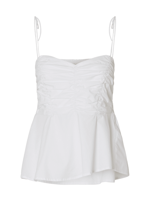 Delia strap topp - bright white
