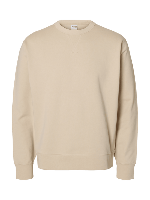 RELAXLUKE SWEAT CREW NECK - Oatmeal Selected Homme