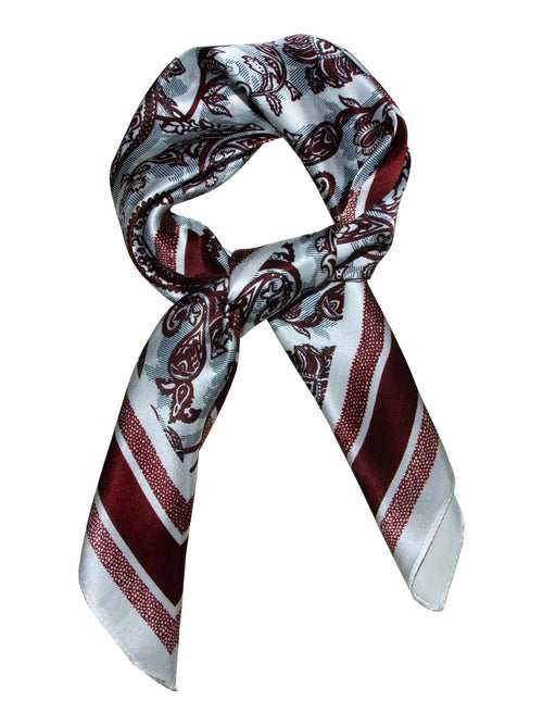 Skjerfpaisley SILKE 70x70 vinrød - N/a Intex