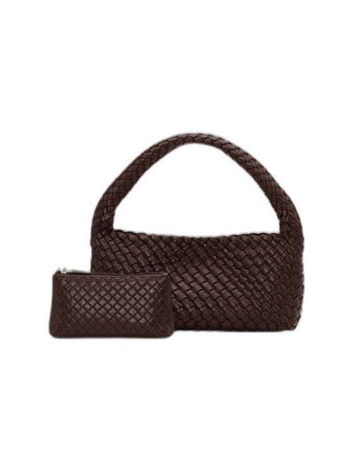 Woven mini bag + pouch - brown by Sui Ava - Tilbehør. 2026, 2601, Accessories, ansattrabatt, Brando, brando-no, Dame, mottatt30dager, Rabattkode, SHLP, YGroup_wovenminibag+pouch