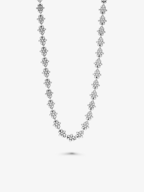 Flower chain smykke silver - sølvfarget blomsterhalskjede