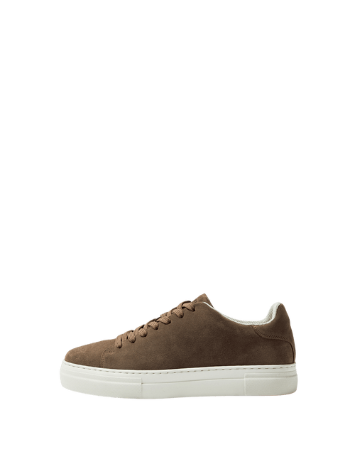 David chunky suede sneaker - almondine Selected Homme