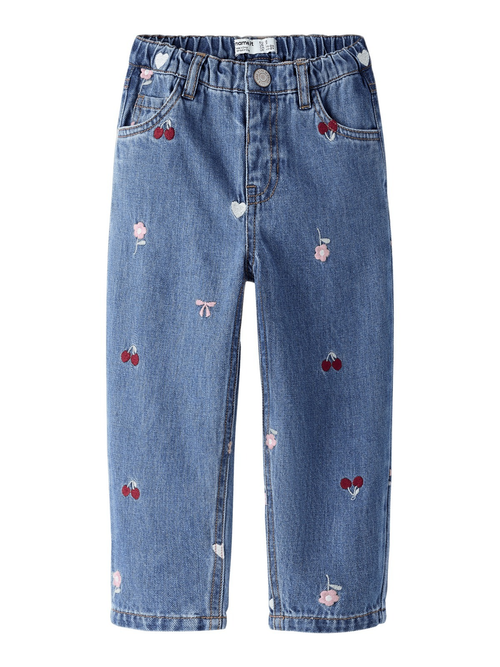 BELLA BARREL JEANS - Medium Blue Denim by NAME IT - Bukser. 2026, 2602, Barn, Brando, brando-no, brandokids, Jeans, Jente, mottatt30dager, SHLP