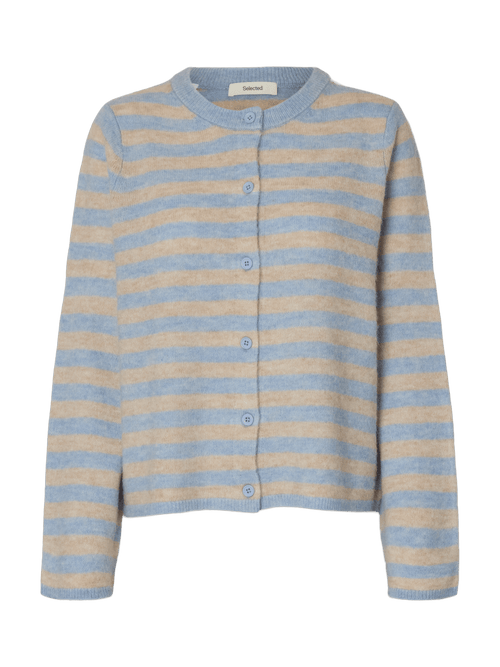 LULU NEW KNIT CARDIGAN - Cashmere Blue Selected Femme