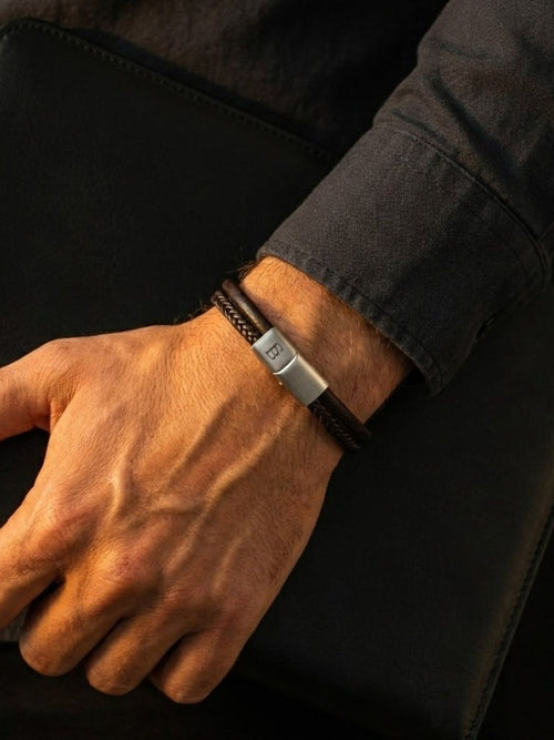 Leather Bracelet Denby - Brown by Steel & Barnett - Tilbehør. 2026, 2601, Accessories, Brando, brando-no, Herre, mottatt30dager, SHLP